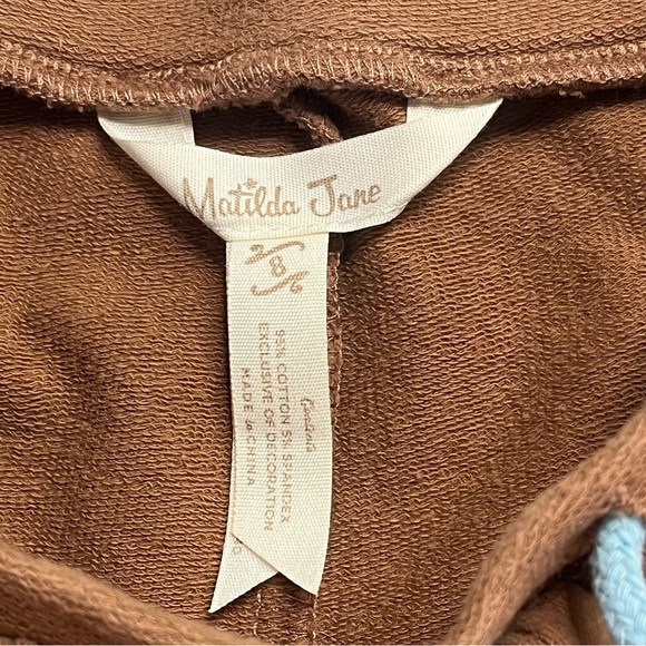Matilda Jane Enchanted Garden Frances French Terry Shorts Brown Size 8 - Picture 3 of 5
